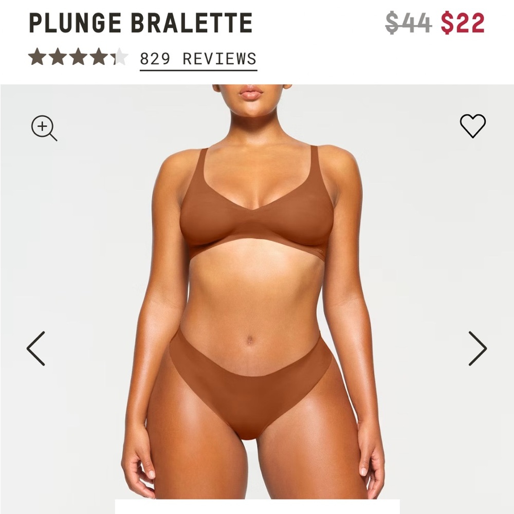 SKIMS naked plunge bralette